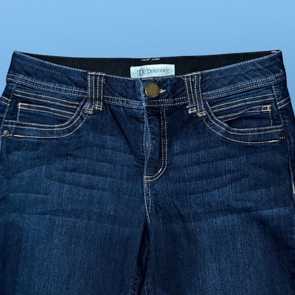 Democracy Ab Solution Ankle Crop Dark Wash Jeans Size 12 34x 26 #92 - Picture 2 of 6